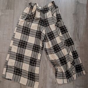 Free People Textured Gray and Cream Pants